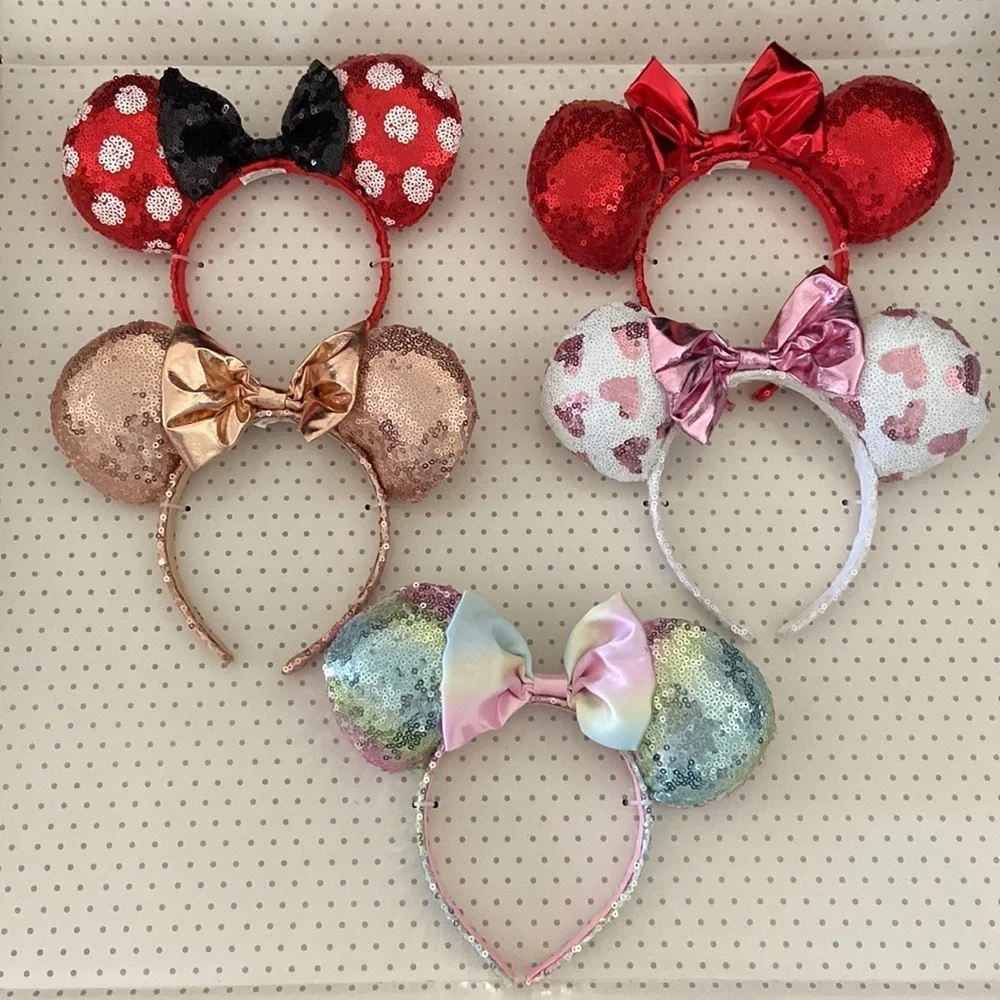 New Disney Minnie Mouse Deluxe Headband Set
